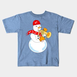 Flugelhorn Snowman Kids T-Shirt